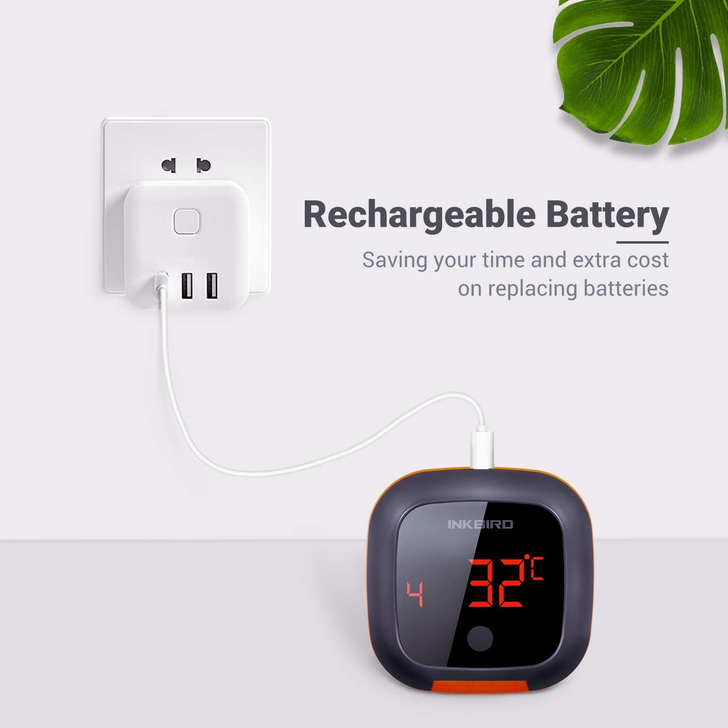 Inkbird Bluetooth Grill BBQ Meat Thermometer with Dual Probes Digital Wireless Grill Thermometer, Timer, Alarm,150 ft Barbecue Cooking Kitchen Food Meat Thermometer for Smoker, Oven, Drum