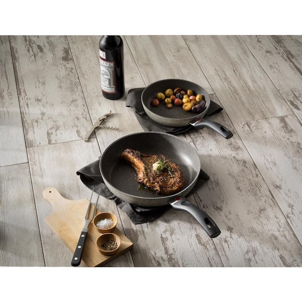 Parma 10-Piece Aluminum Ceramic Nonstick Cookware Set in Gray