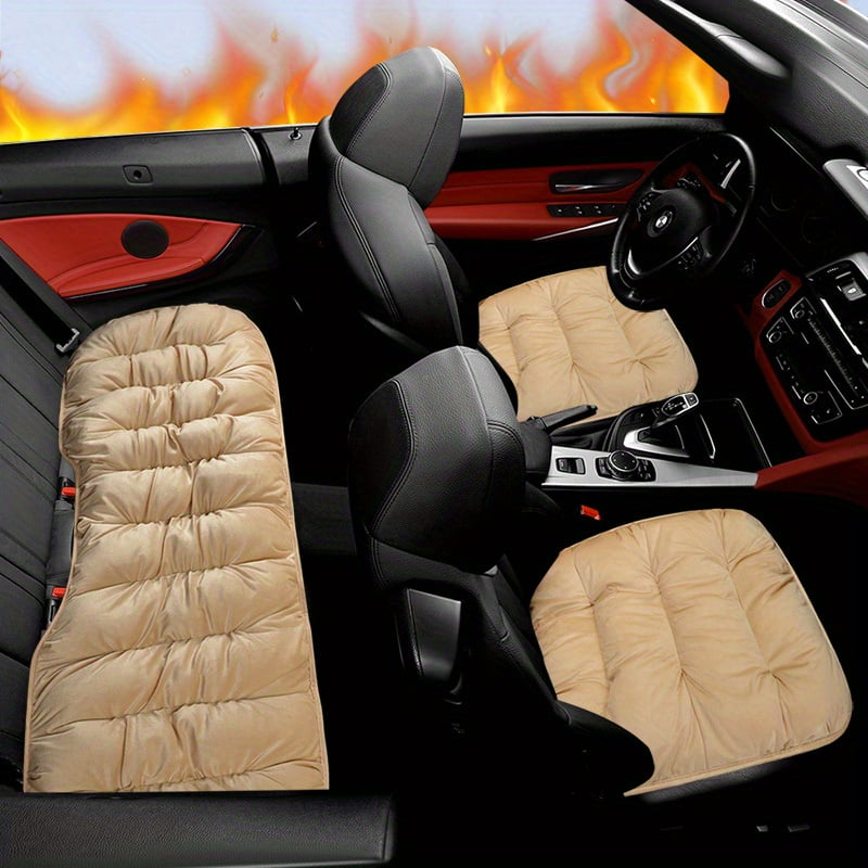 New Warm Cotton Flocking Car Seat Cushion Thickened Plush Free Bundle Single Piece Car Cushion Rear Row Seat Cushion