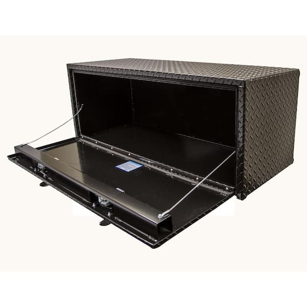 18 in. x 18 in. x 48 in. Gloss Black Diamond Tread Aluminum Underbody Truck Tool Box