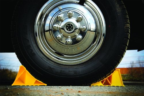 Hyper Tough Wheel Chock Heavy Duty Yellow Plastic