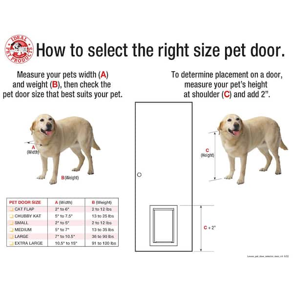 10.5 in. x 15 in. Large Deluxe Aluminum Frame Dog and Pet Door