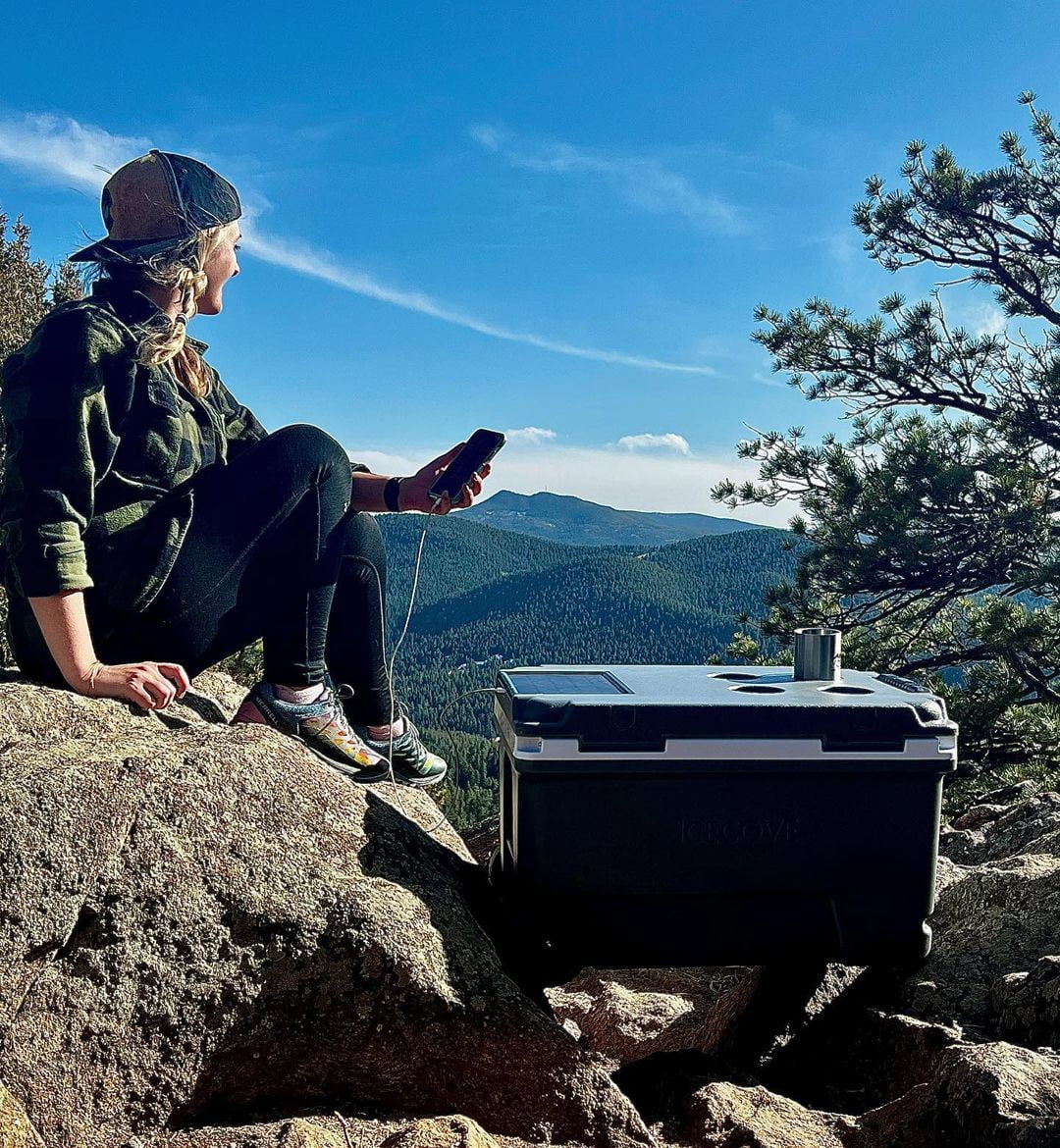 IceCove 60-Quart Solar Cooler - Castlerock Grey