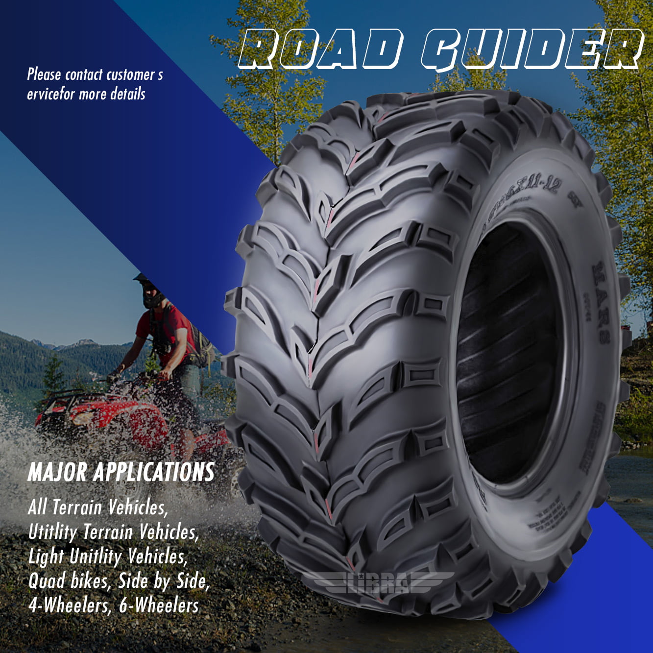 Roadguider ATV/UTV Tires 25x10-12 6PR 10273, Set 2