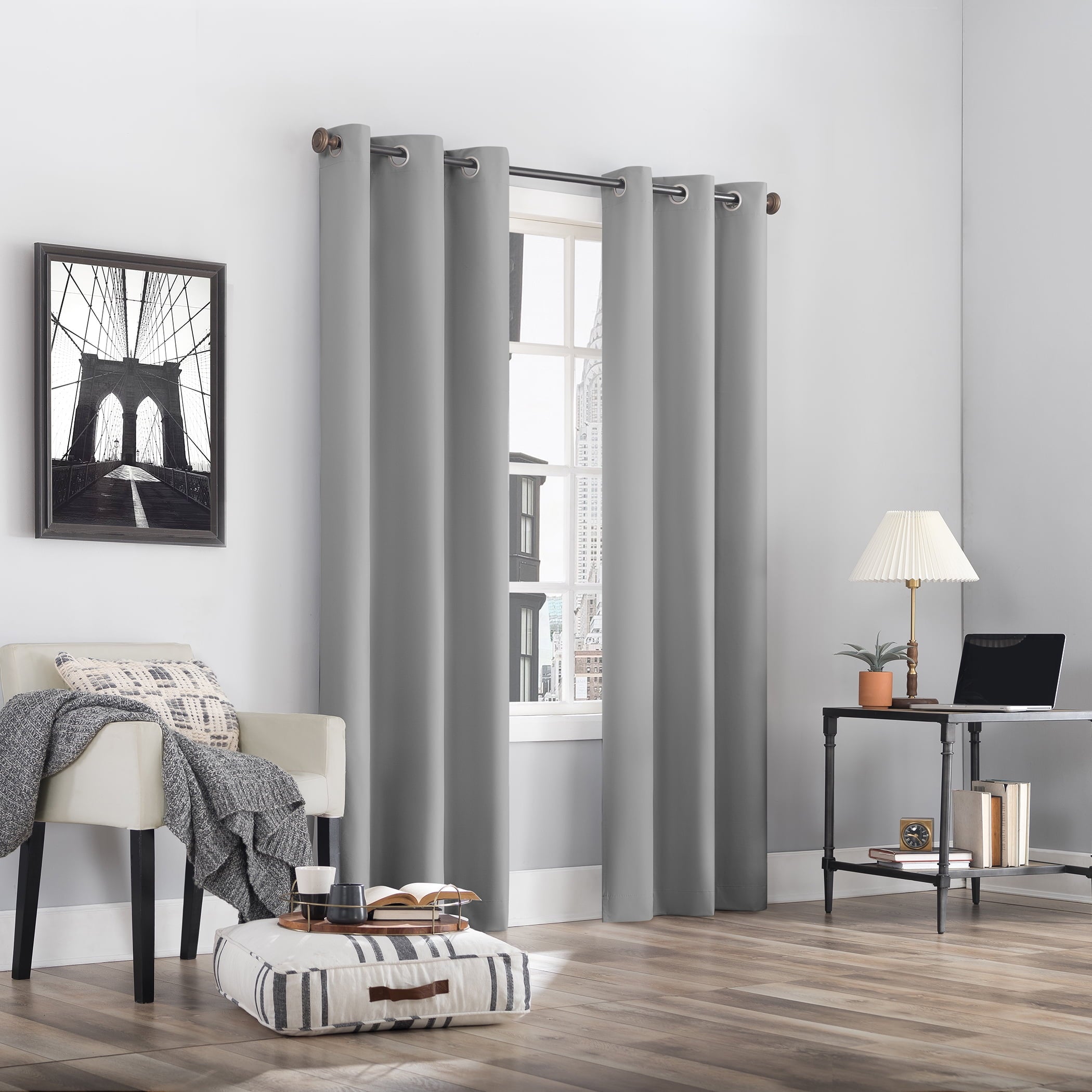 Sun Zero Cyrus Thermal 100% Blackout Grommet Curtain Panel, 40