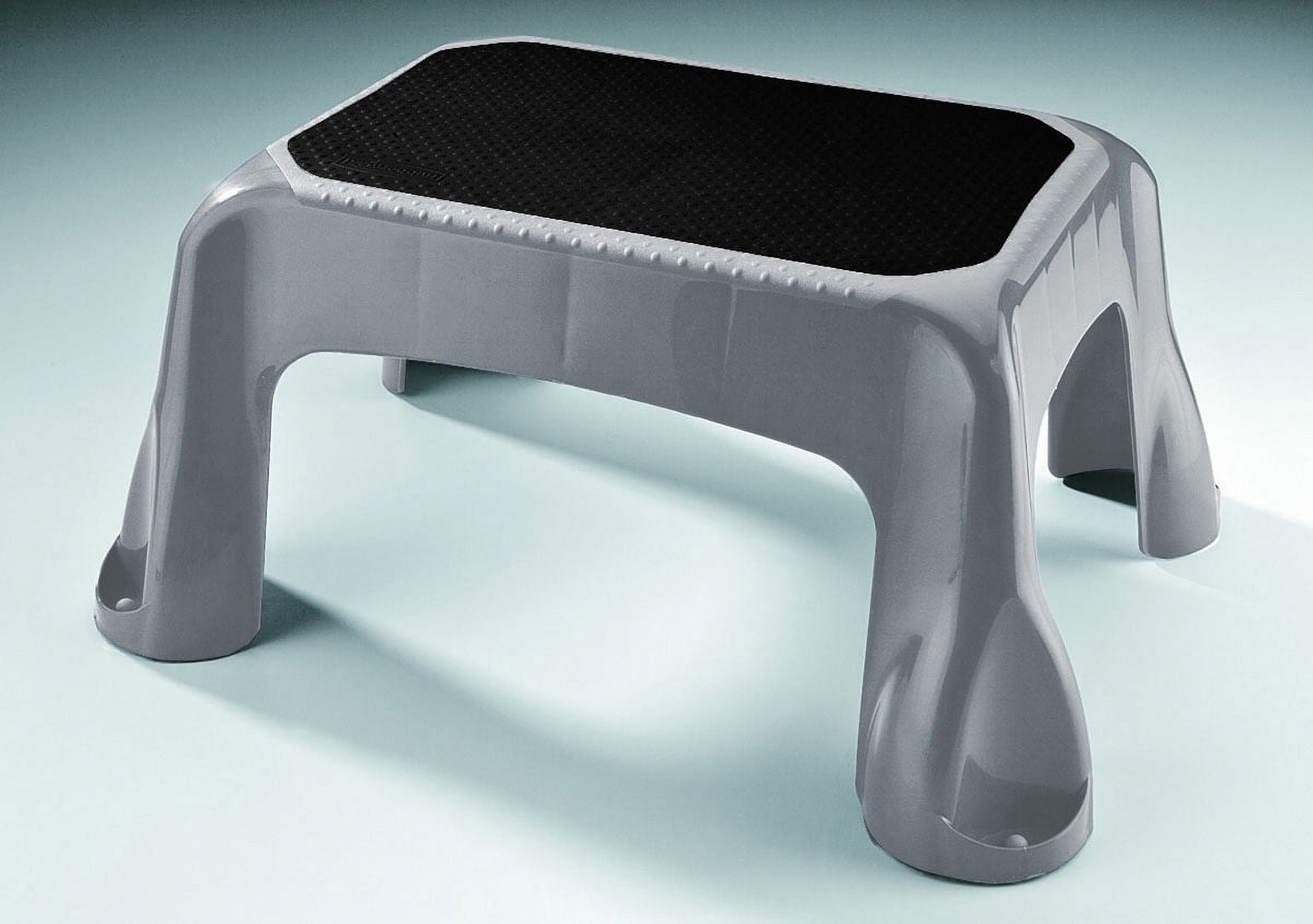 Rubbermaid Plastic Step Stool, In-Mold Tread, 1-Step, Gray
