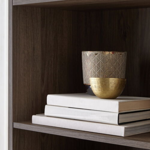 Mainstays 5 Shelf Adjustable Shelf Bookcase, Oak