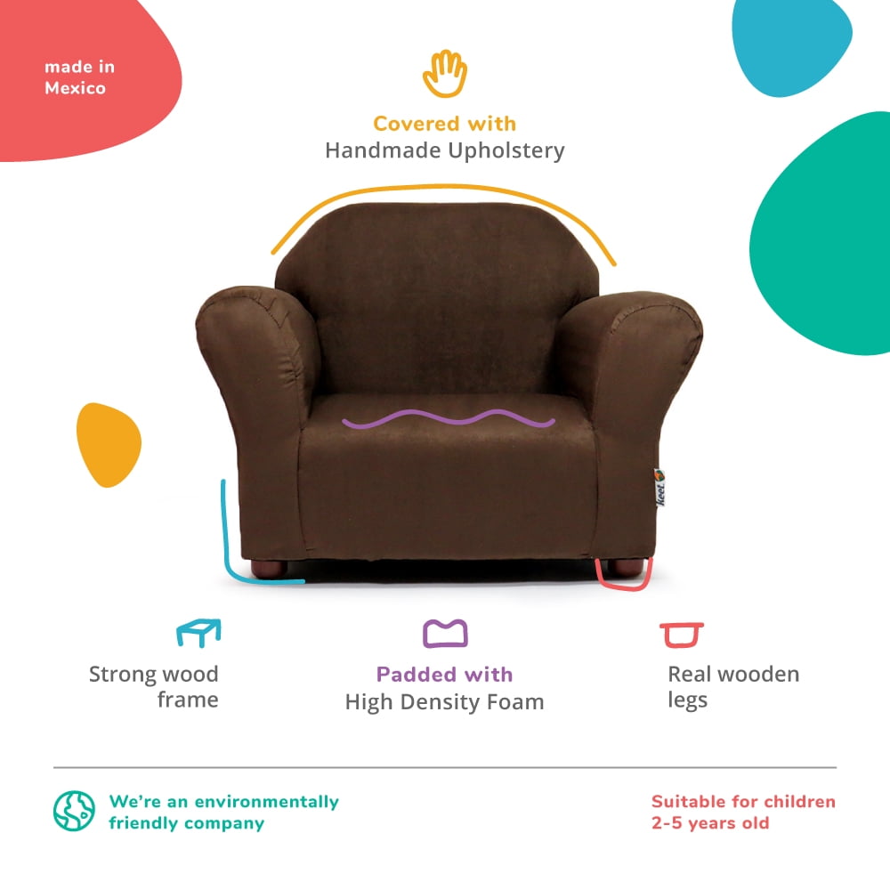 Keet Roundy Children's Chair, Microsuede, Brown