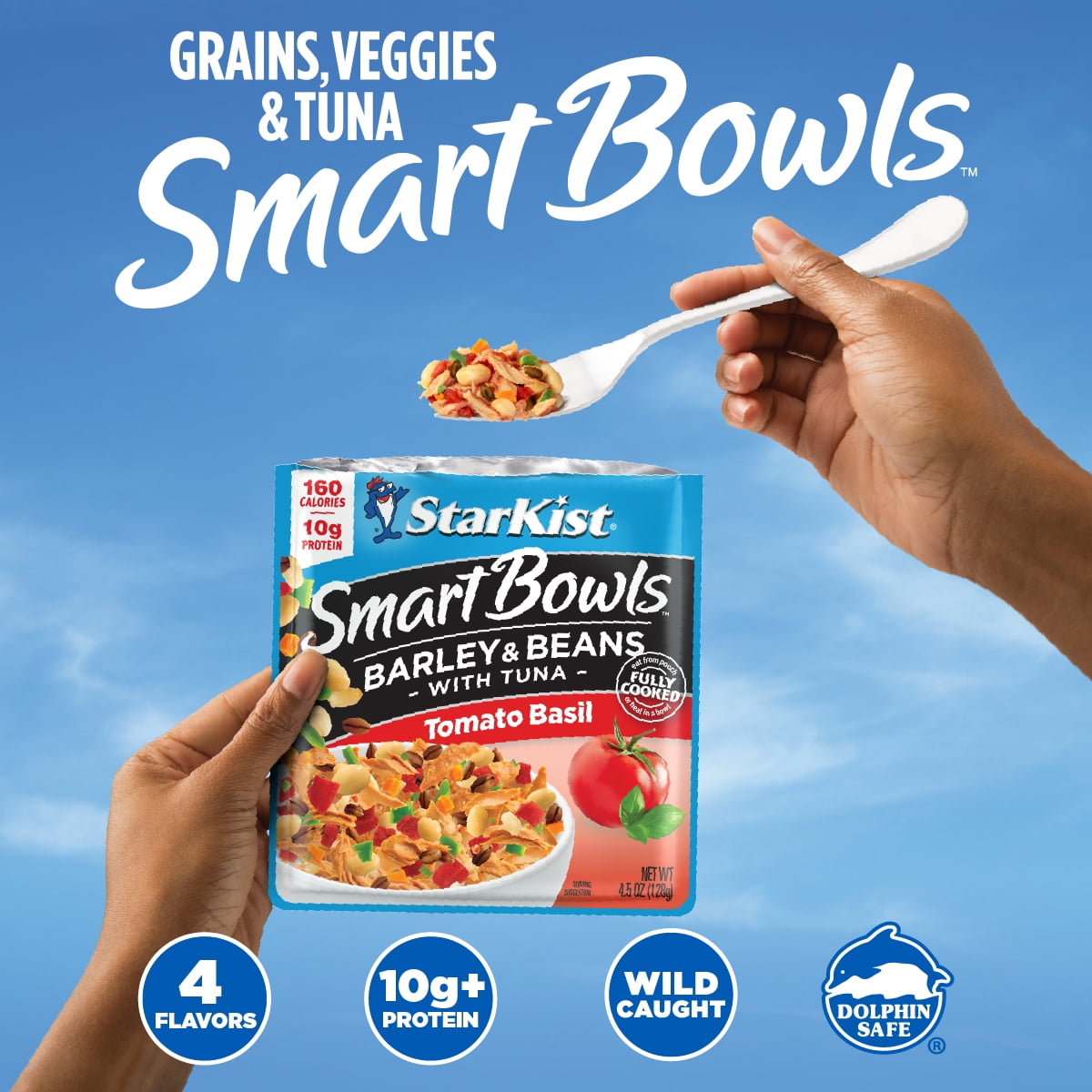 StarKist Smart Bowls Tuna, Barley and Beans, Tomato Basil, 4.5 oz Pouch
