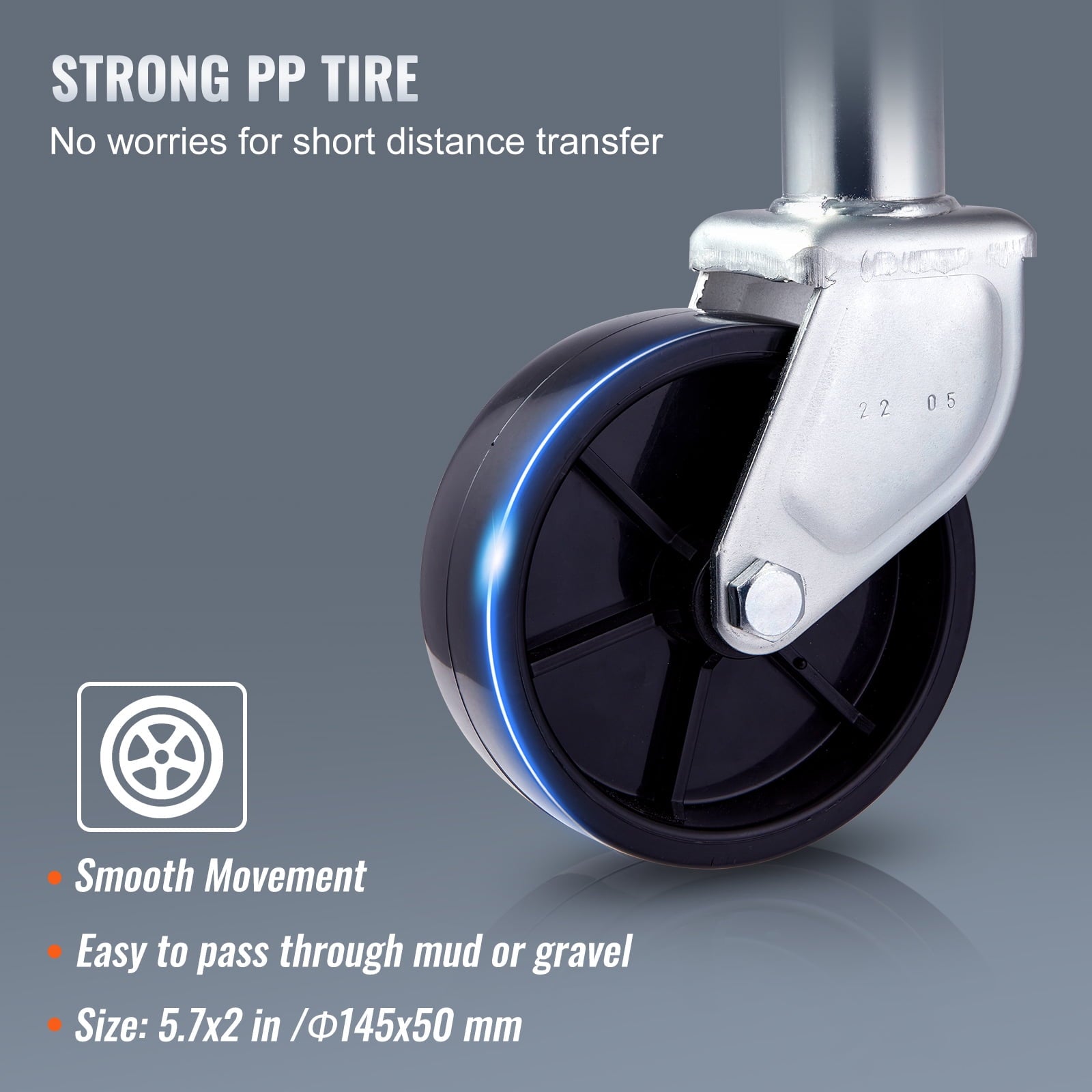 BENTISM Trailer Jack Boat Trailer Jack 32.8 in 1000 lbs with PP Wheel & Handle