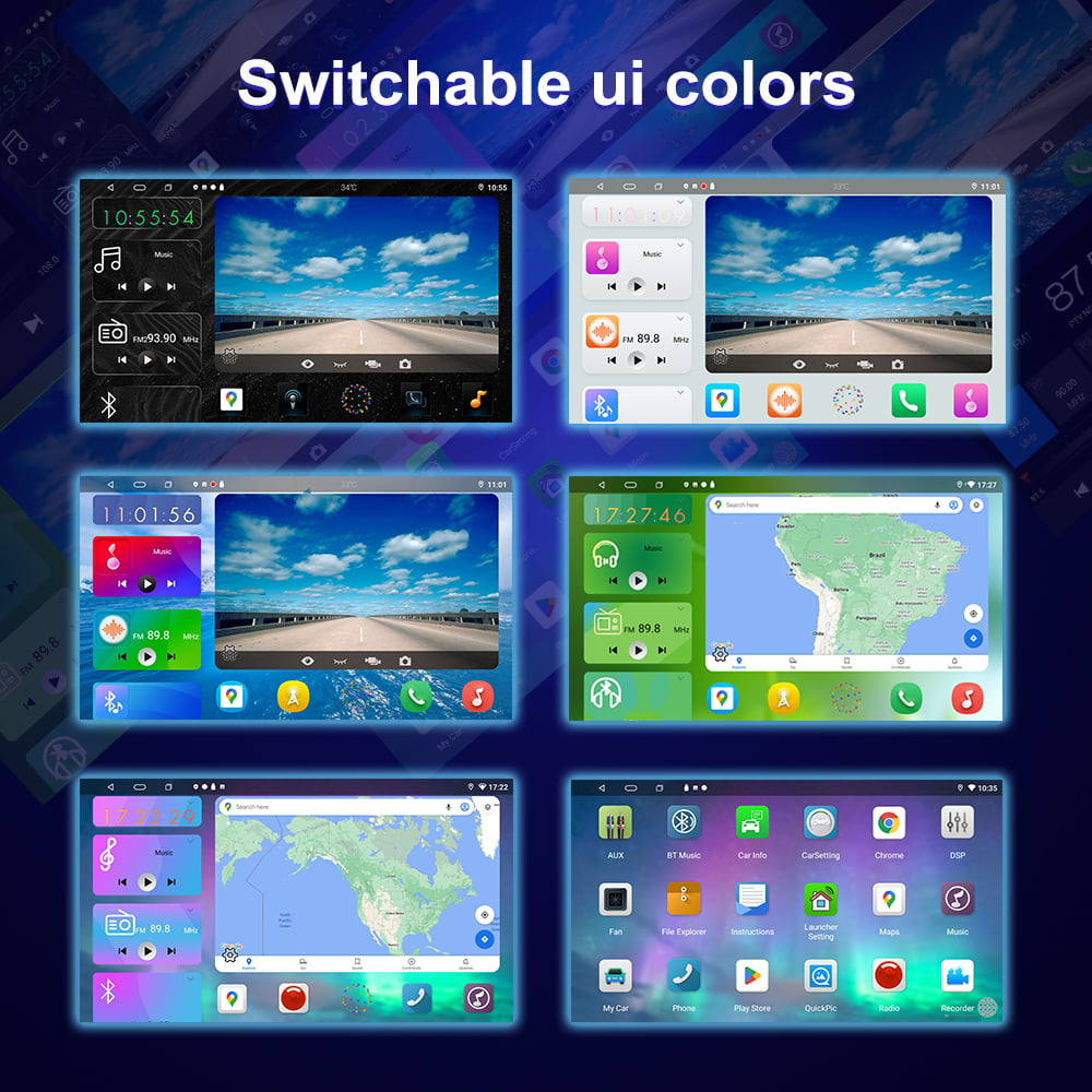 13.3 Inch Car Stereo Radio Android 12 Touch Screen 1DIN Carplay GPS Wifi 2+32G+AHDCAM