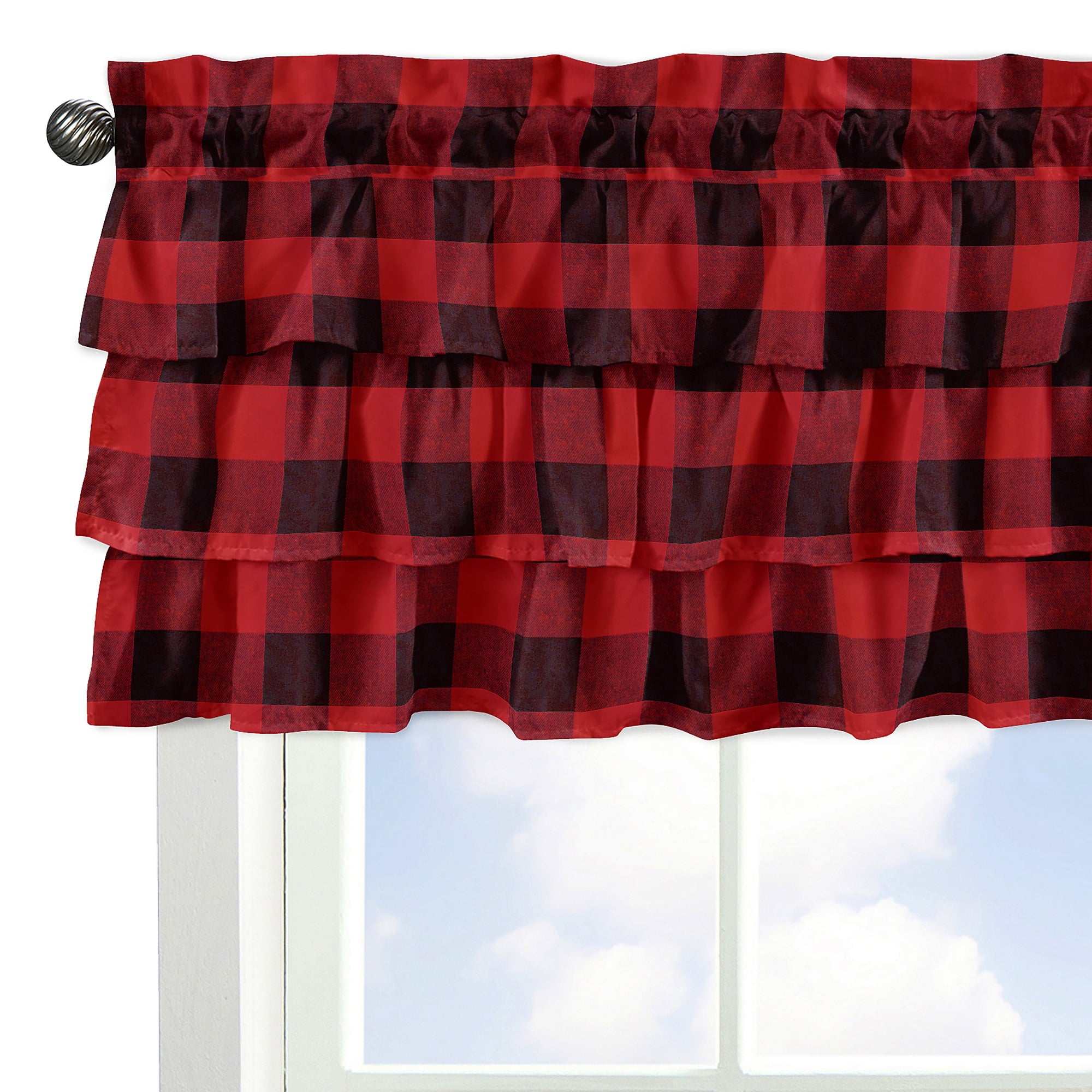 Red and Black Plaid Ruffled 54