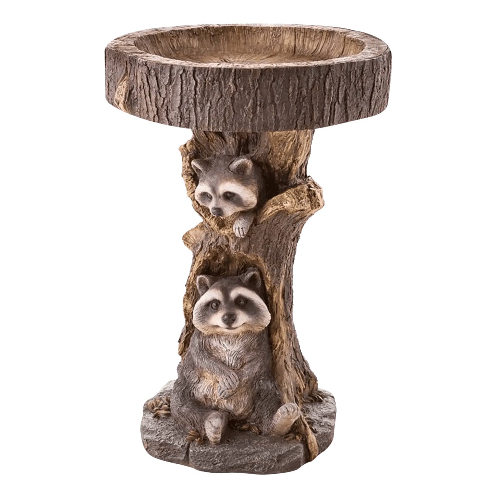 RnemiTe-amo Deals！Beautiful Sunflower Bird Bath Brown Pedestal Handmade For Outdoor
