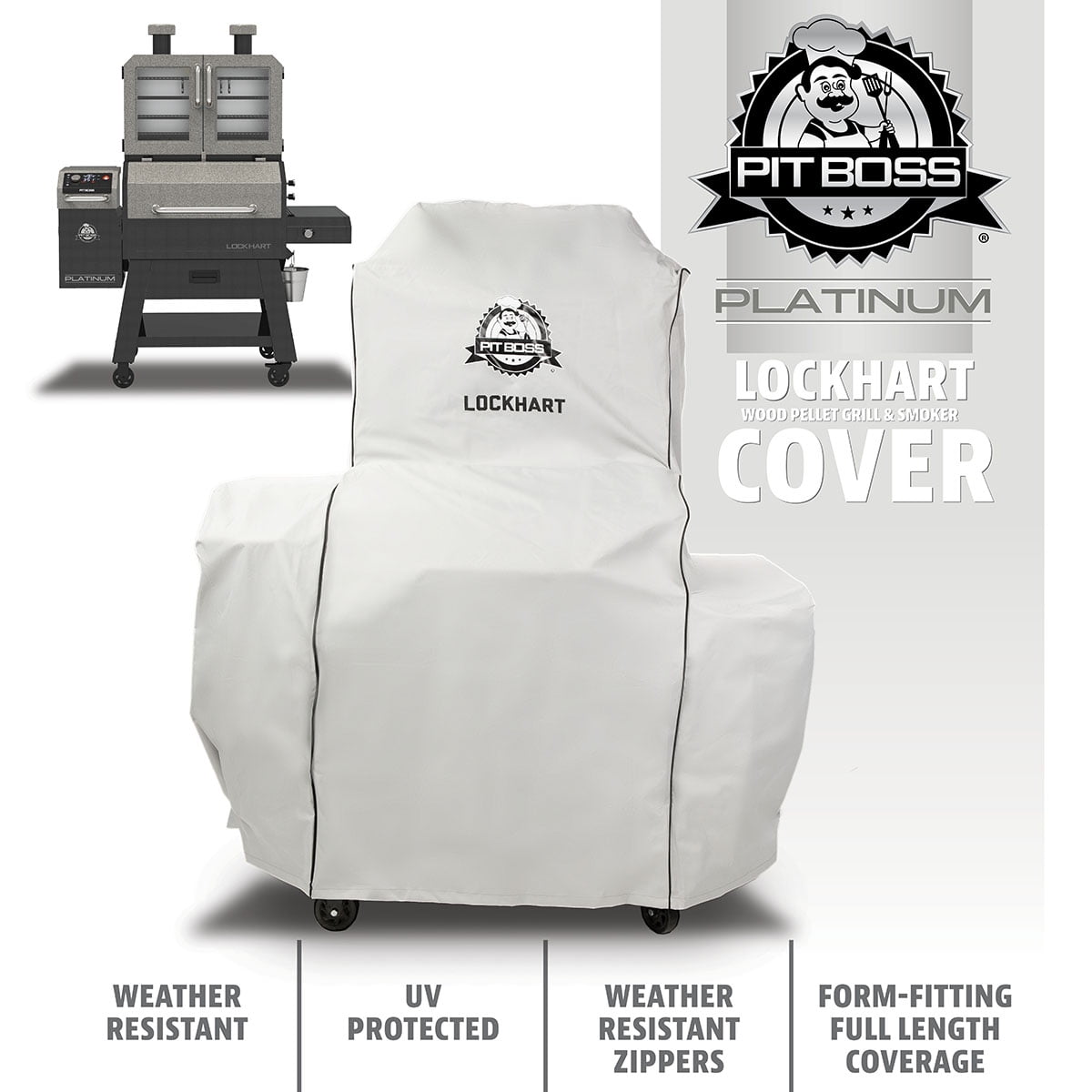 Pit Boss Platinum Lockhart Grill Cover, Platinum Grill Cover