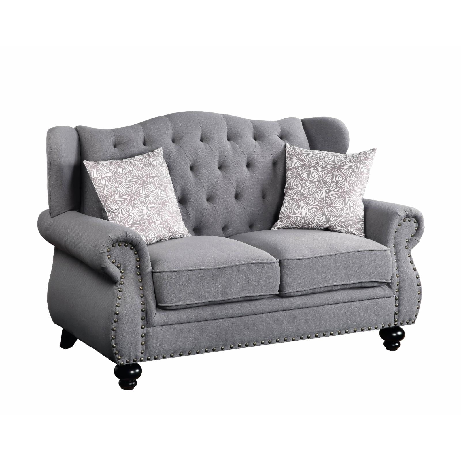Acme Furniture Hannes Loveseat with 2 Pillows