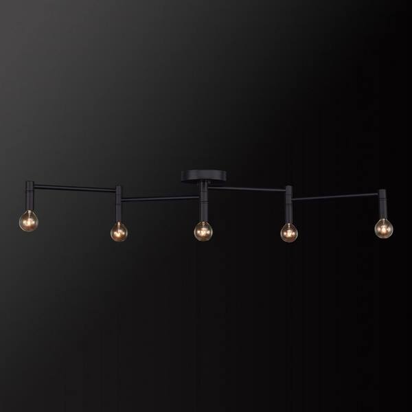 Tempo 3.4 ft. 5-Light Matte Black Flexible Track Lighting Kit