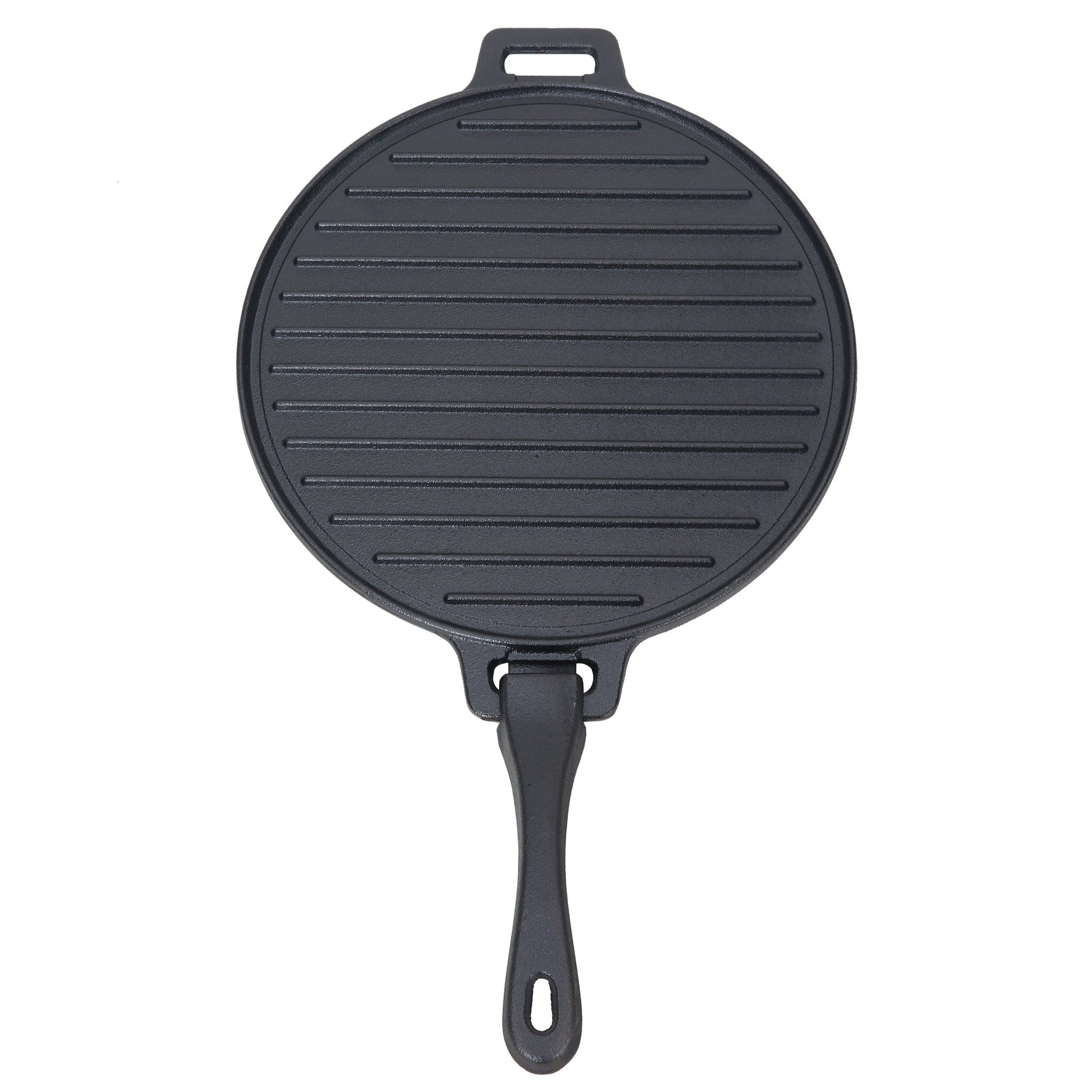 Ozark Trail 4-Piece Cast Iron Skillet Set with Handles and Griddle, Pre-Seasoned, 6