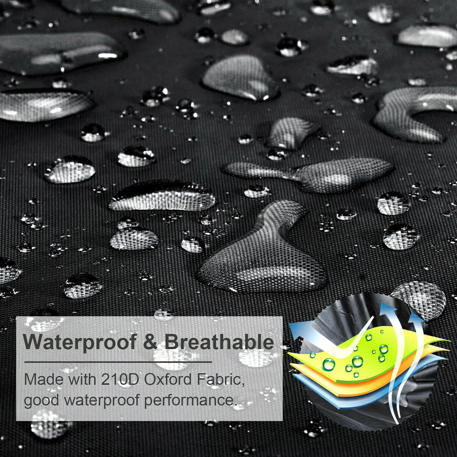 Waterproof Trailerable Runabout Boat Cover, Fit V-Hull Tri-Hull Fishing Ski Pro-Style Bass Boats Cover