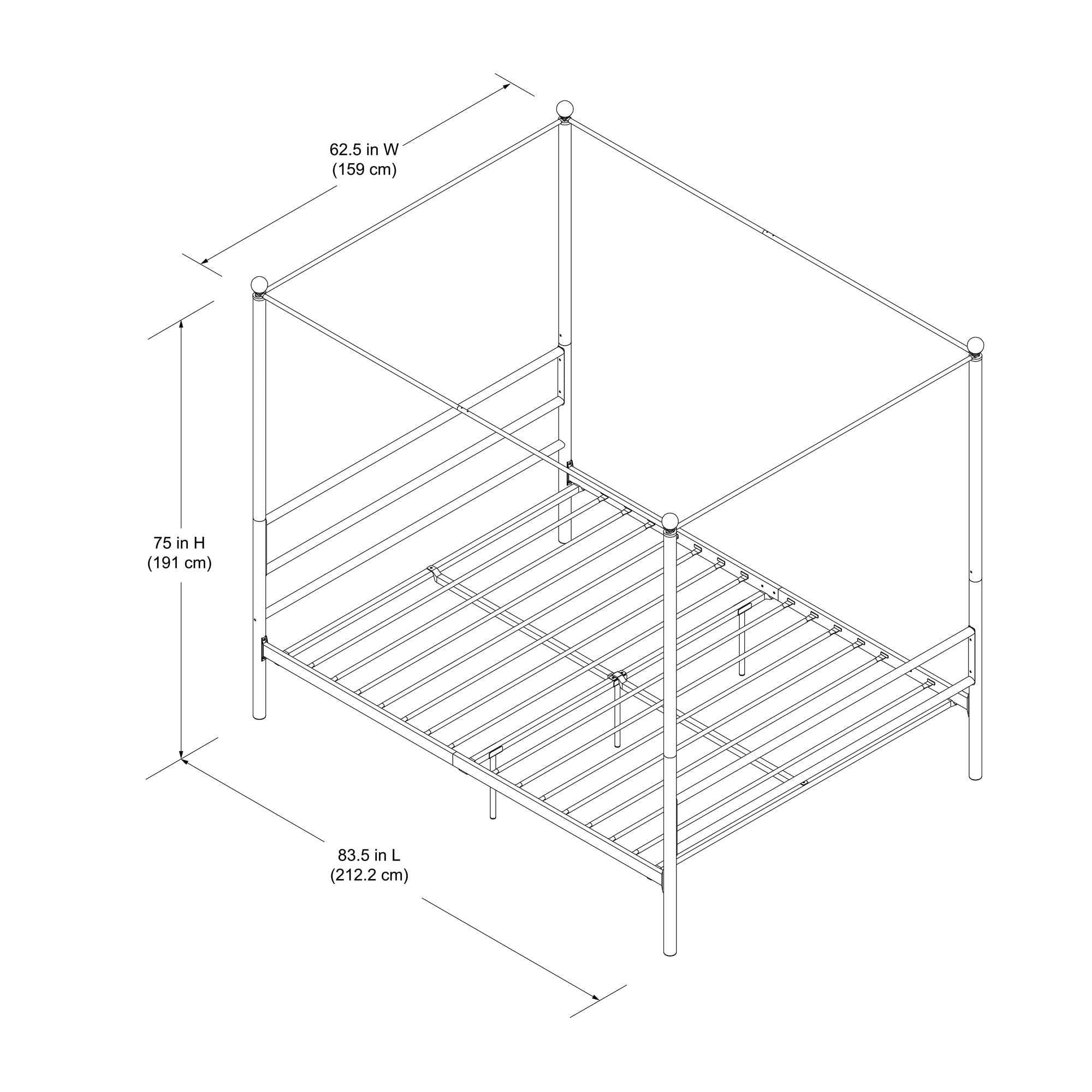 Mainstays Metal Canopy Bed