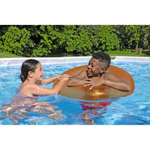 Bestway Power Steel 24' x 12' x 52" Rectangular Metal Frame Above Ground Swimm