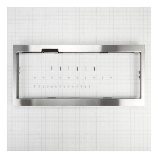 Built-In Low Profile Microwave Slim Trim Kit in Stainless Steel