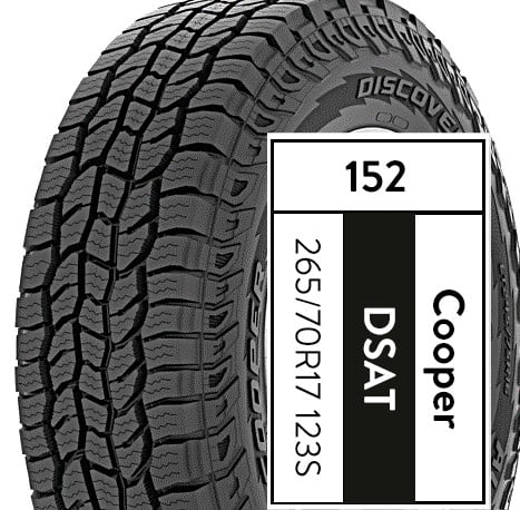 Cooper Discoverer All-Terrain LT265/70R17 121S Tire