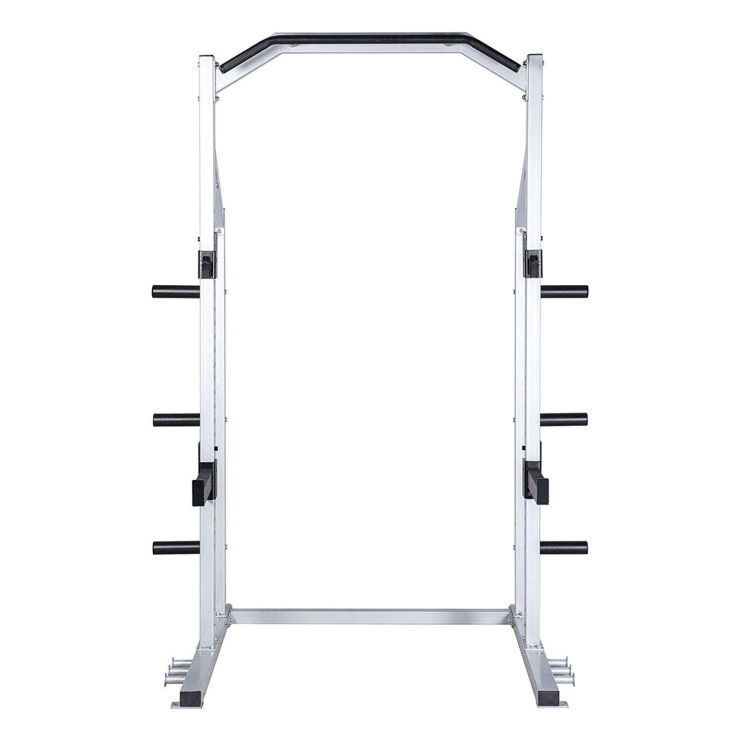 Canddidliike Power Rack Squat Stand, Home Gym Strength Training Power Cage Weight Rack with Pull Up Attachment - Silver