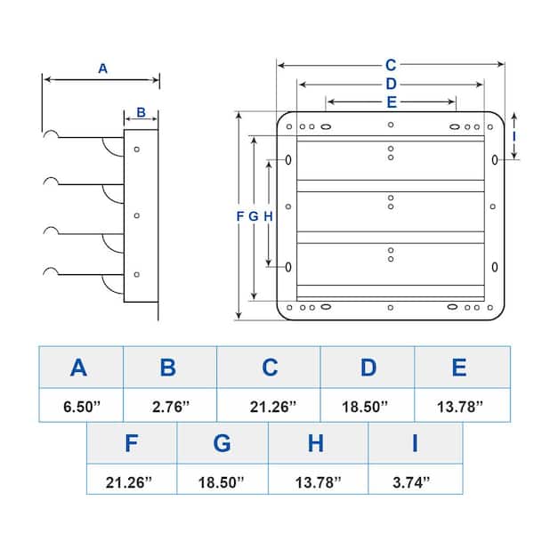 18 in. Square Aluminum Automatic Gravity Shutter Louver Standard Static Roof Vent in Silver