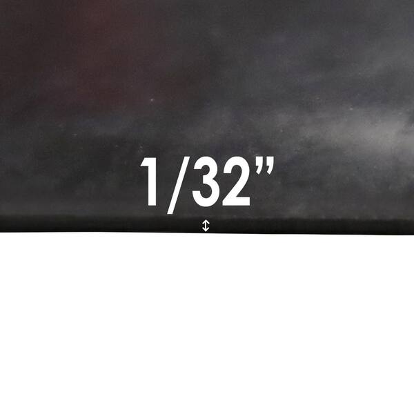 Nitrile Commercial Grade Rubber Sheet Black 60A 0.031 in. x 36 in. x 180 in.