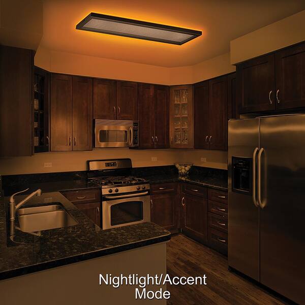 48 in. x 10 in. Oil Rubbed Bronze LED Flush Mount Light (4-Pack)