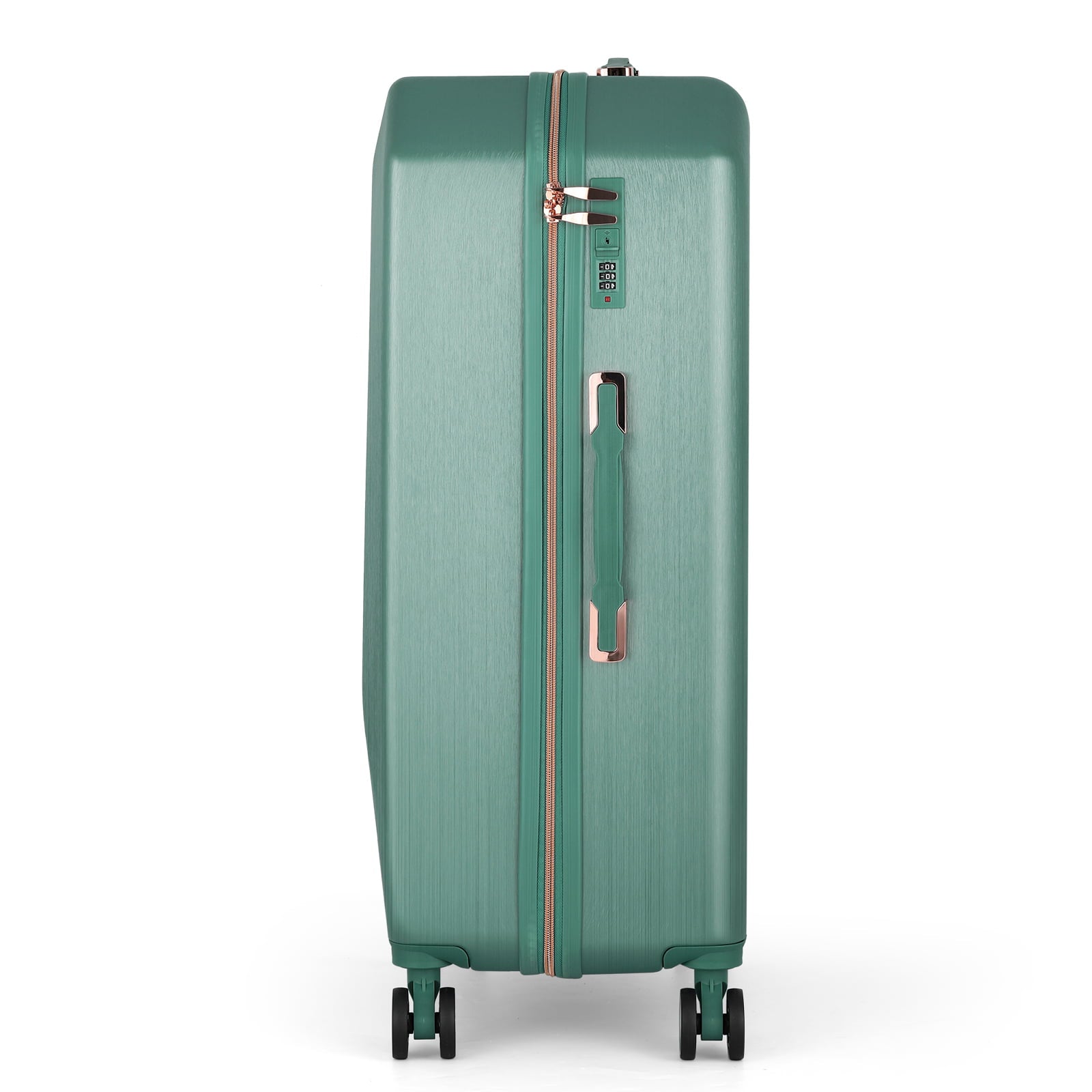 5PCS Travel Luggage Set with Makeup Case, Mint Green