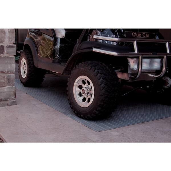 7.5 ft. x 20 ft. Pewter Textured PVC Large Car Mat