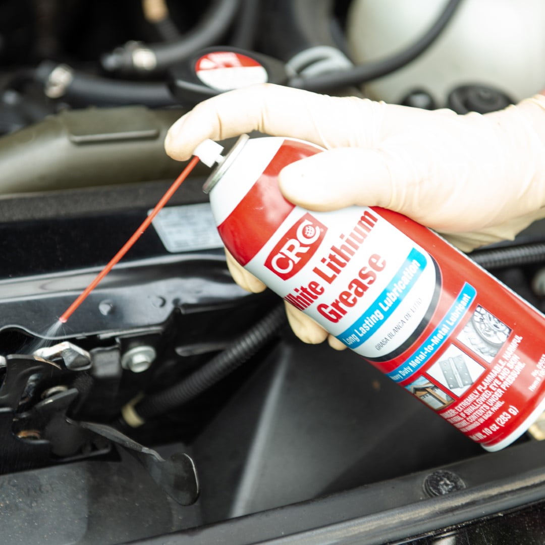 CRC White Lithium Grease Lubricant Spray, 10 oz