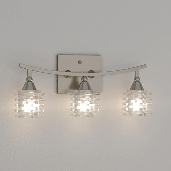 Matrix 3-Light Satin Nickel Bath Bar Light