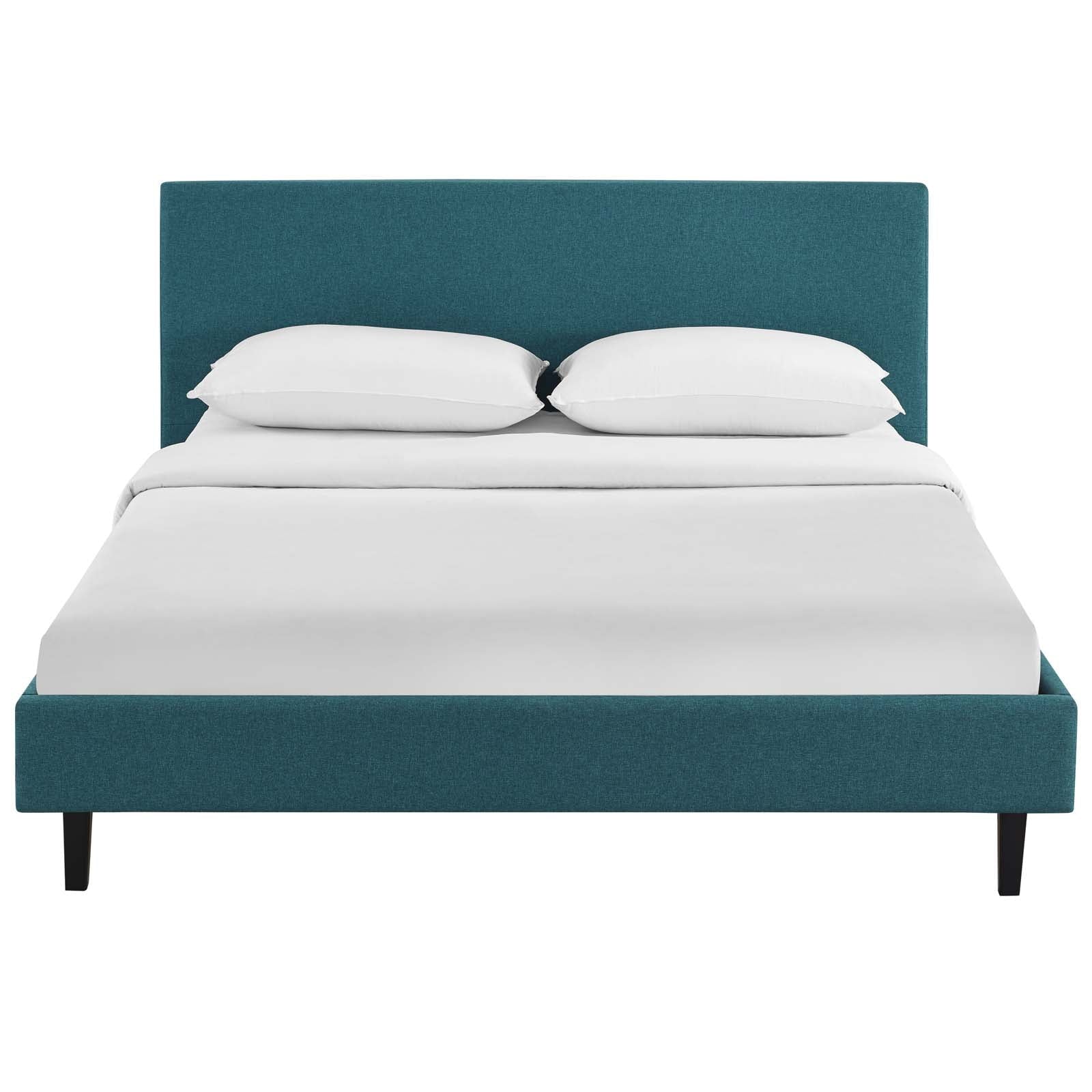 Modway Anya Full Fabric Bed in Teal