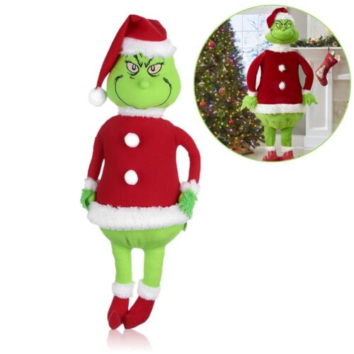 New Christmas Ornament Grinch Plush Doll Xmas Tree Decorations Funny Dolls Decor