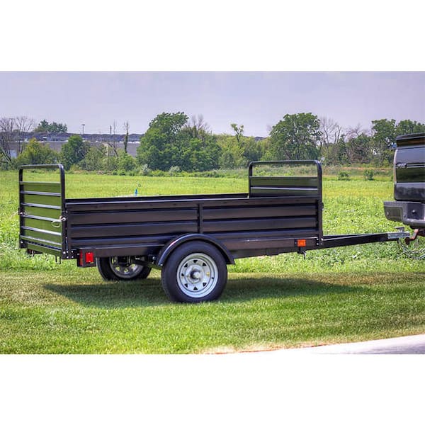 1639 lb. Payload Capacity 4.5 ft. x 7.5 ft. Utility Trailer Kit with Bed Tilt and Collapsing Ends to Extend Bed to 12 ft