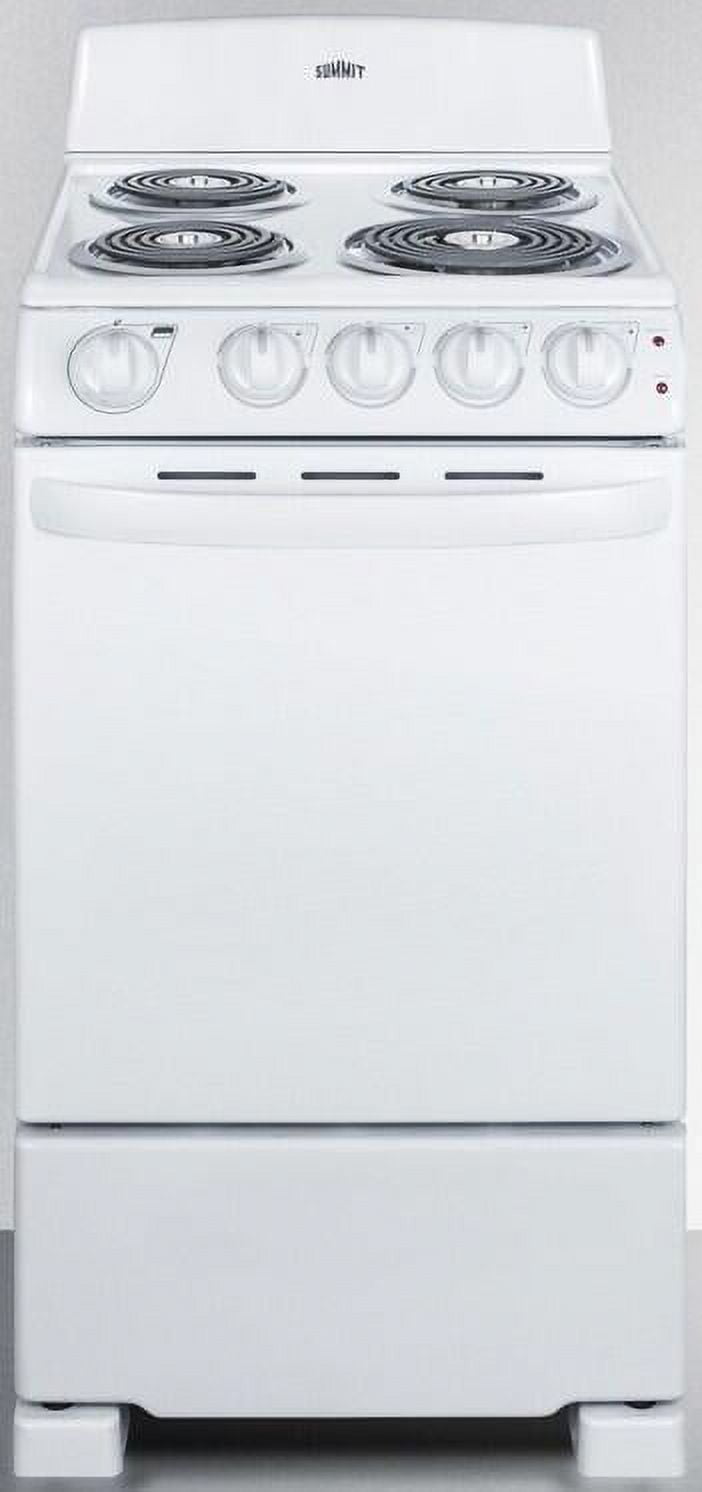 Summit RE203W 20 in. Wide Electric Range, White with Coil Elements - Replaces RE201W