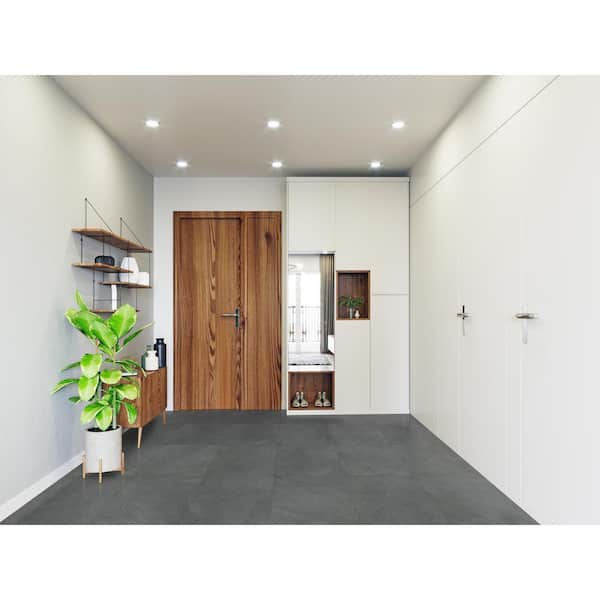 24 in. x 24 in. Midnight Montage Matte Porcelain Paver (2-Pieces/8 sq. ft./Case)