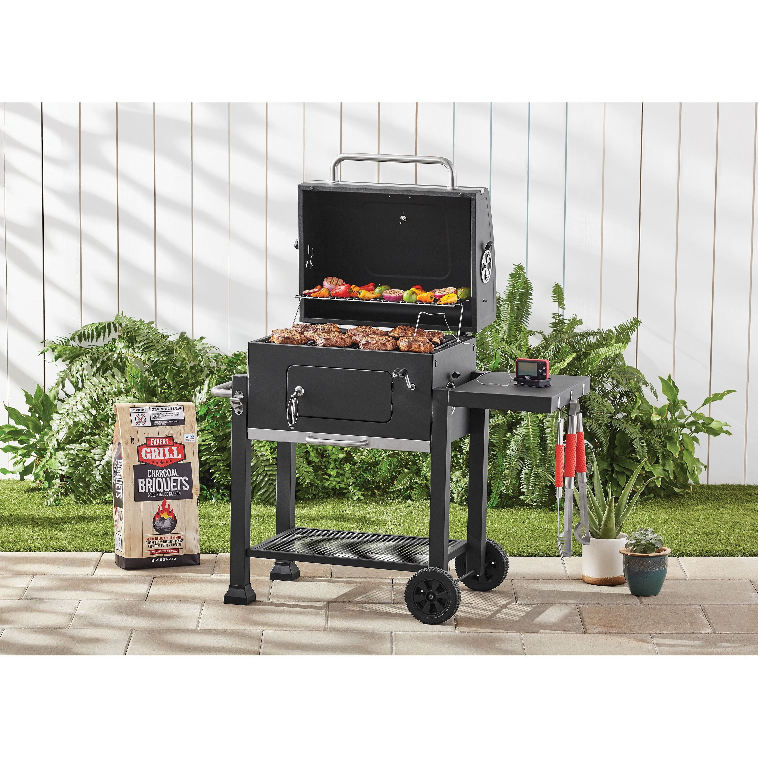 Grill Heavy Duty 24-Inch Charcoal Grill, Black