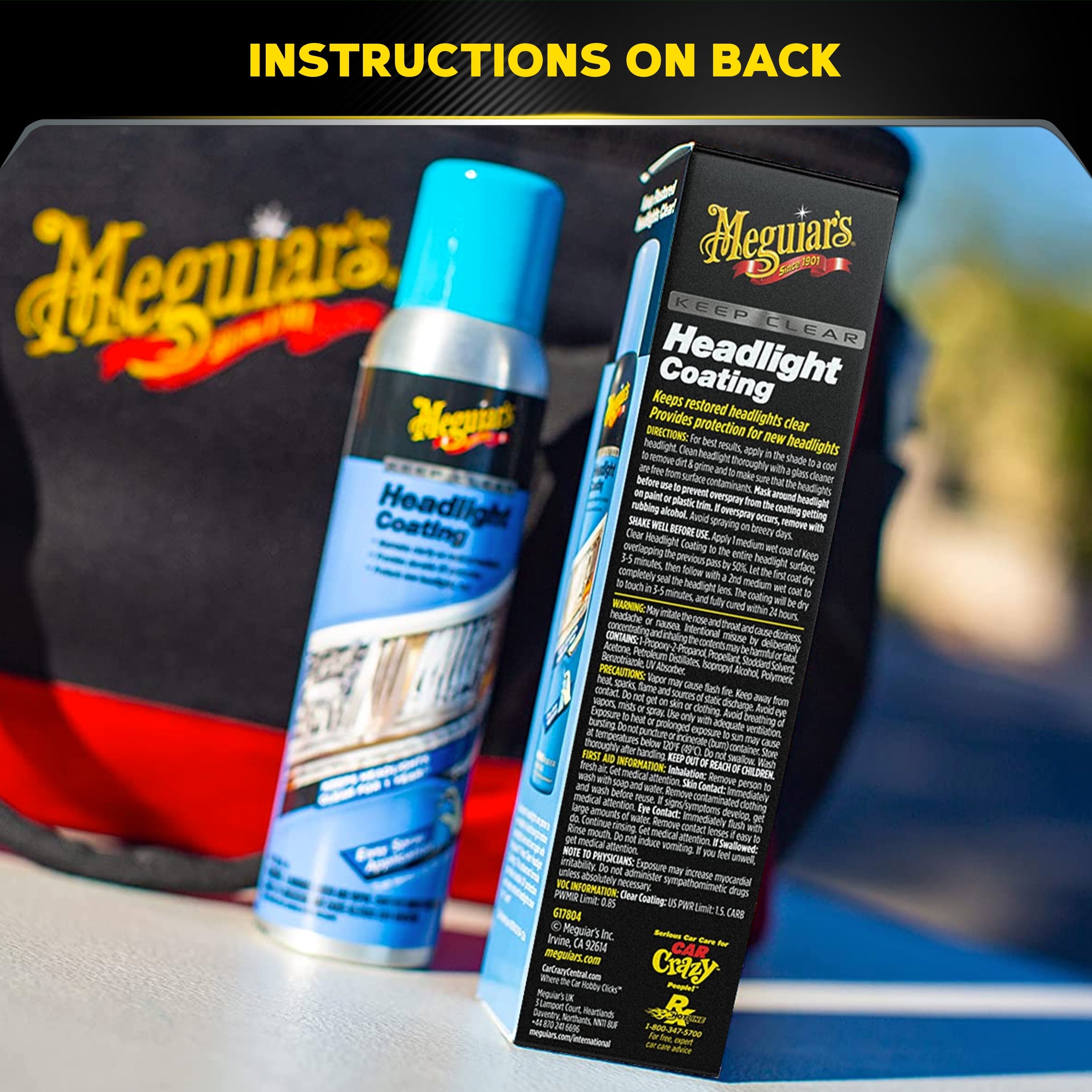 Meguiar's Keep Clear Headlight Coating, G17804, 4 oz, Aerosol