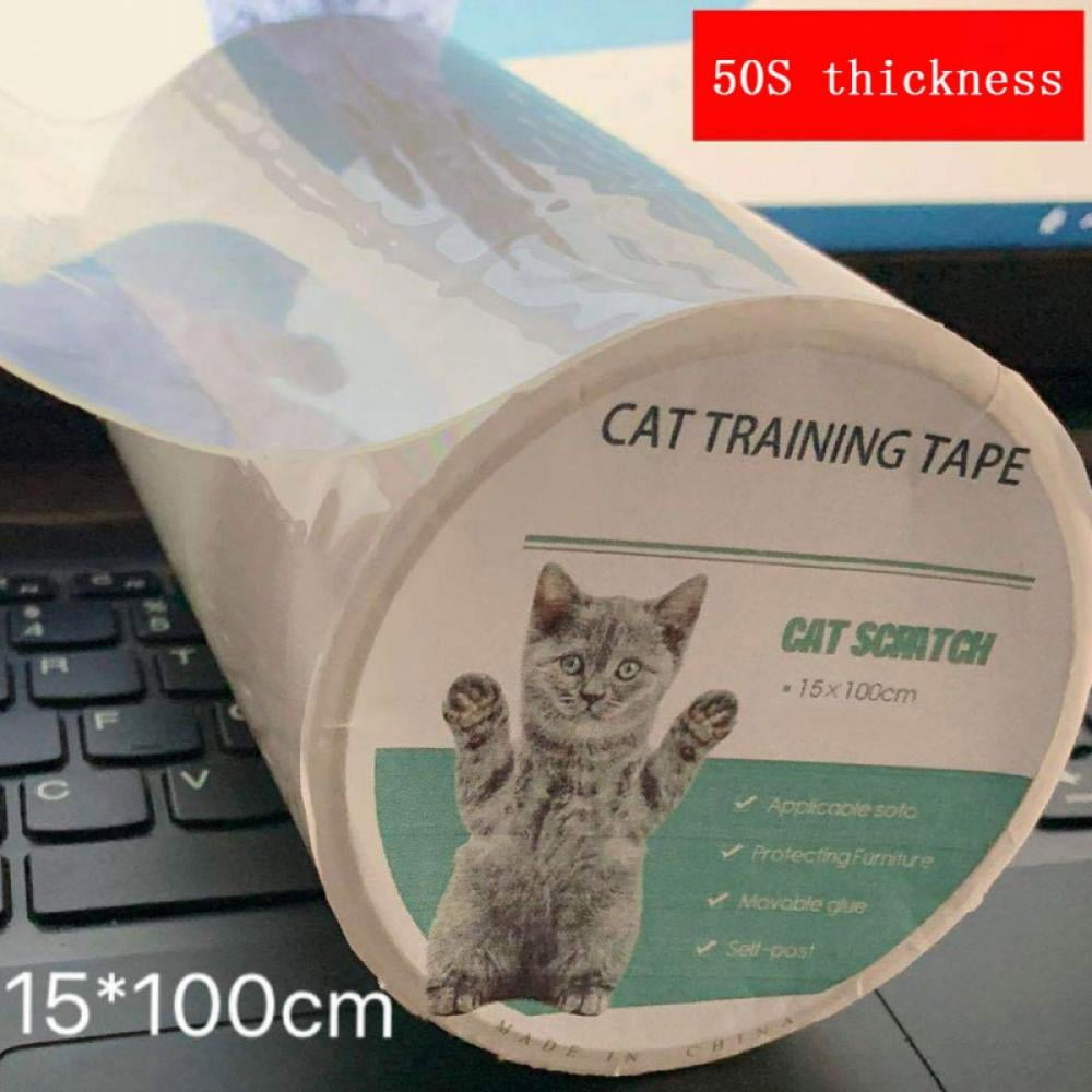 Furniture Guard Cat Scratch Protector Anti-Scratch Tape Roll, Cat Scratch Prevention Clear Sticker For Sofa-3.28ft