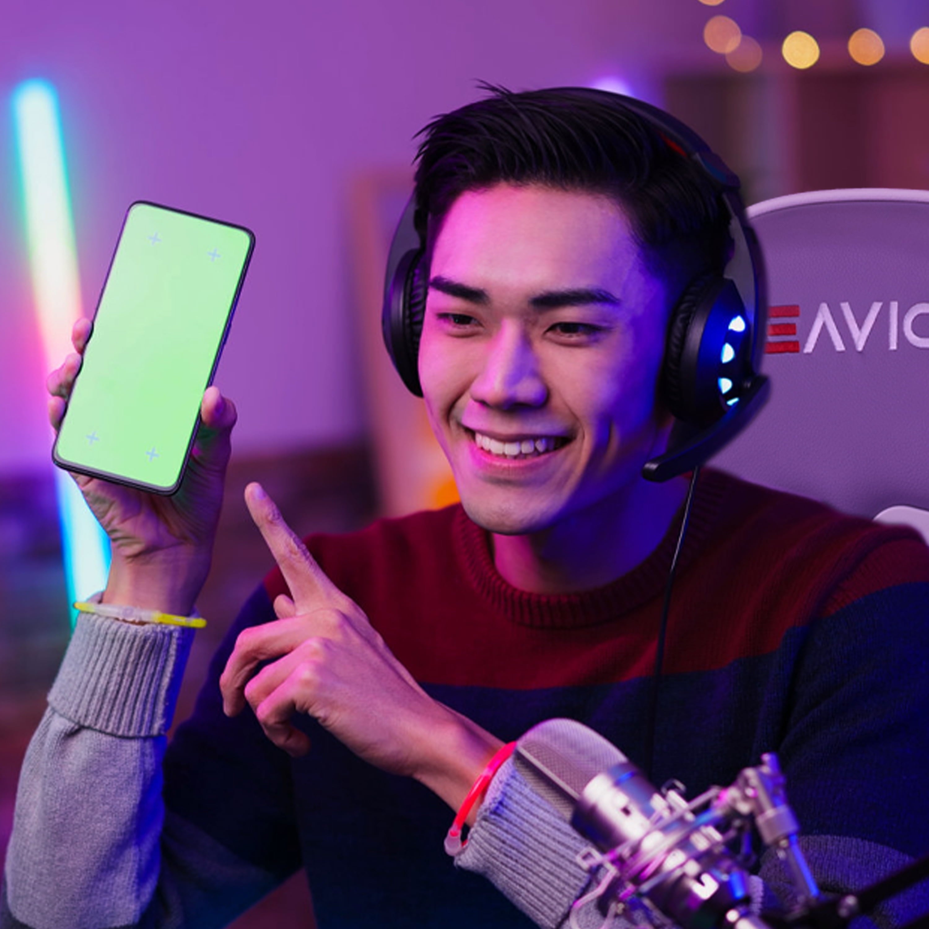 XINMICS Ergonomic Gaming Chair Gaming Massage Chair Massage Function Lying Recliner Seat Home Office Chair