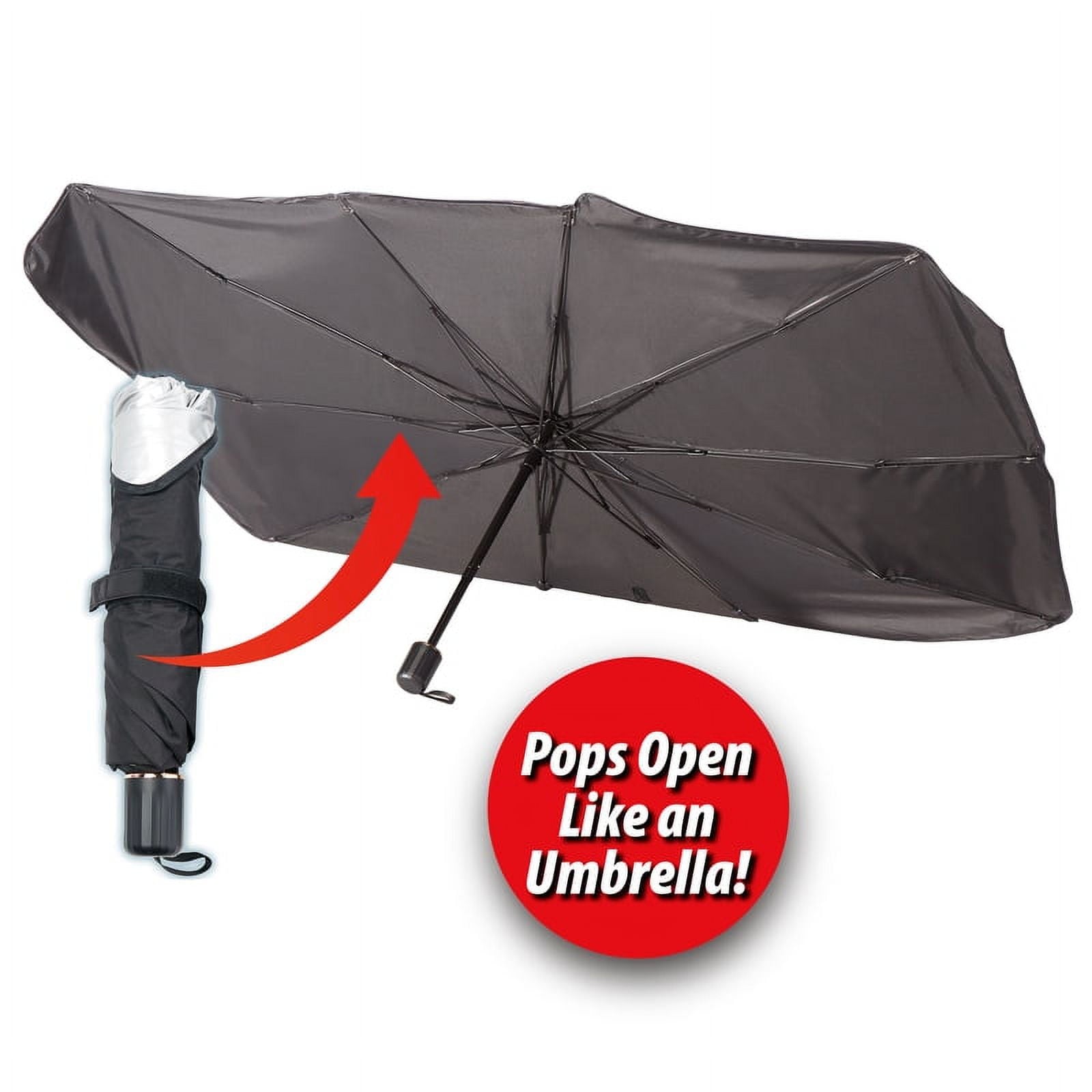 Brella Shield Windshield Sun Shade, Compact Car Shade, Fits Most Vehicles , As Seen on TV