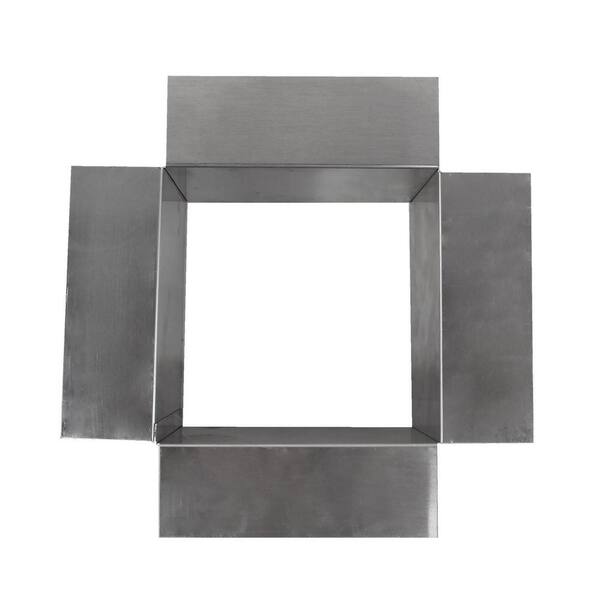 6 in. x 6 in. x 3 in. Tall Aluminum Open Pitch Pan Flashing with Open Bottom