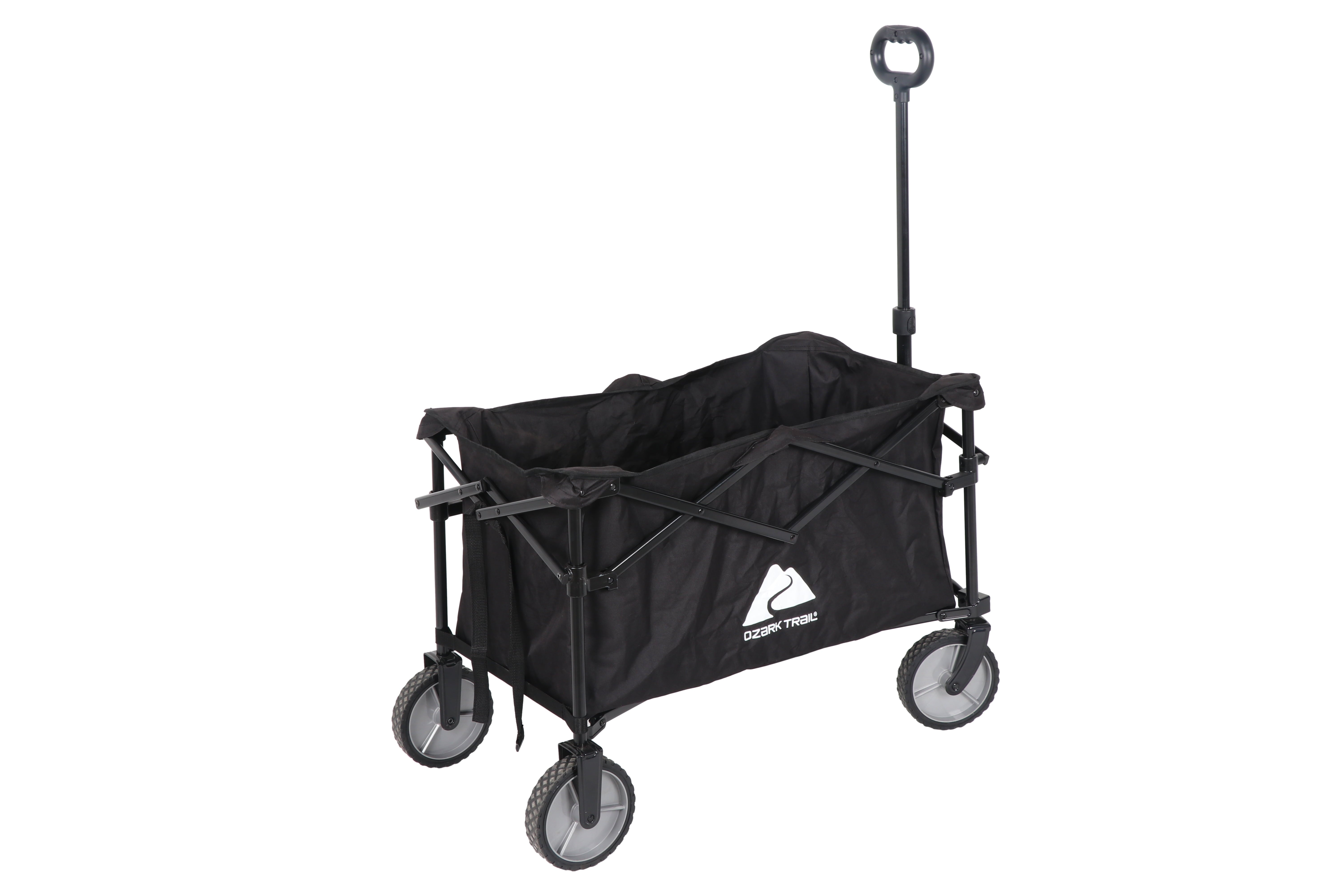 Ozark Trail Multi-Purpose Big Bucket Cart, Black Wagon, 24 inches in Height