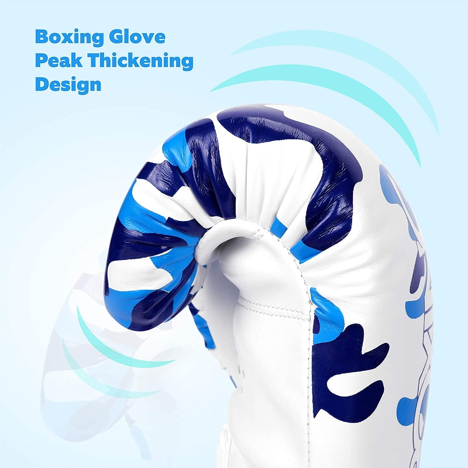 Kids Boxing Gloves, Boxing Gloves for Children 5-12 Youth Boys Girls Toddler PU Cartoon Sparring Training Boxing Gloves for Punching Bag, Kickboxing, Muay Thai, Blue