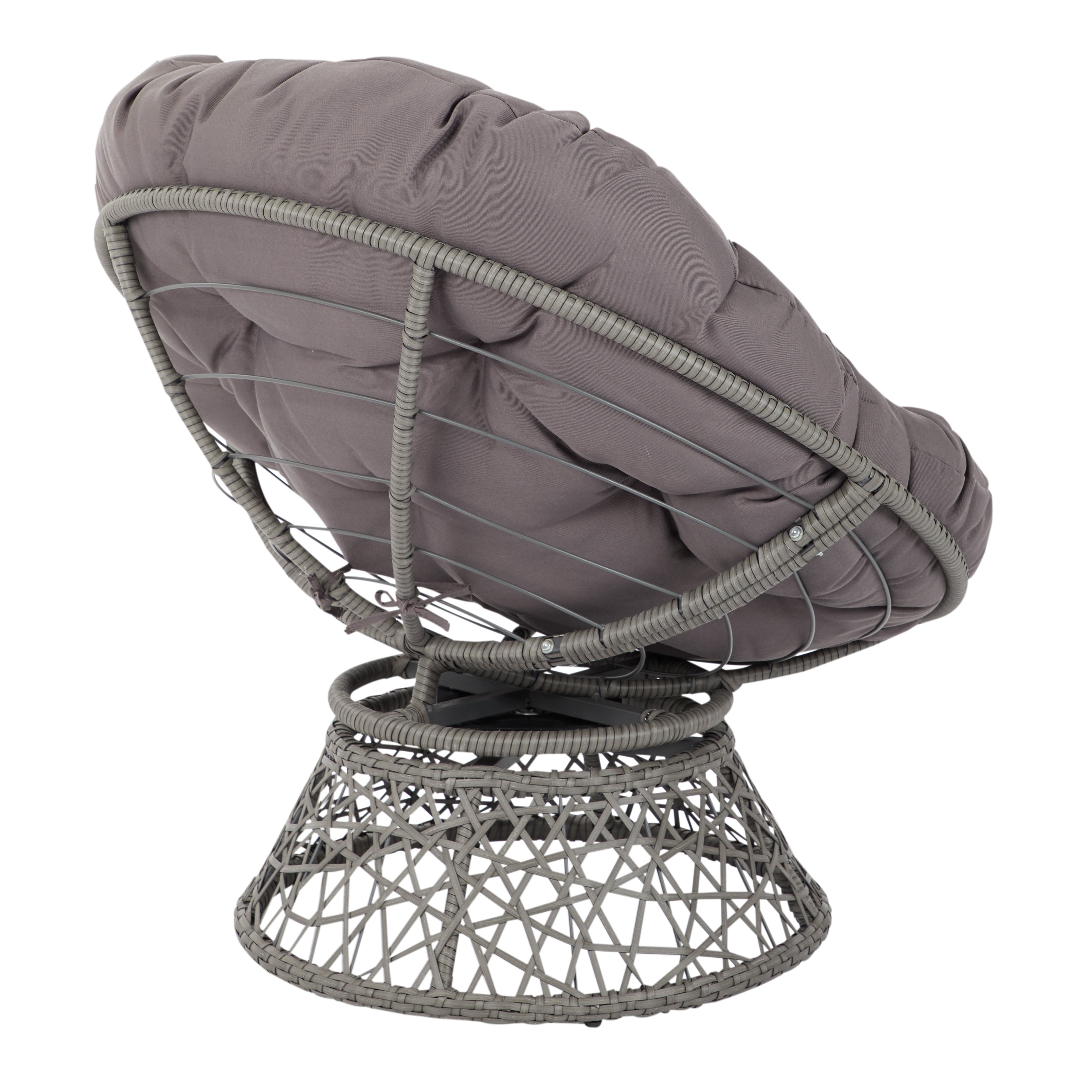 OSP Designs Papasan - Chair - swivel - polyester, metal frame - gray