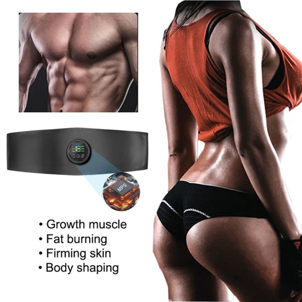 Jygee Abs Trainer Muscle Stimulator USB Rechargeable 6 Modes 15 Intensity EMS Muscle Stimulator Fitness Training Gym Workout