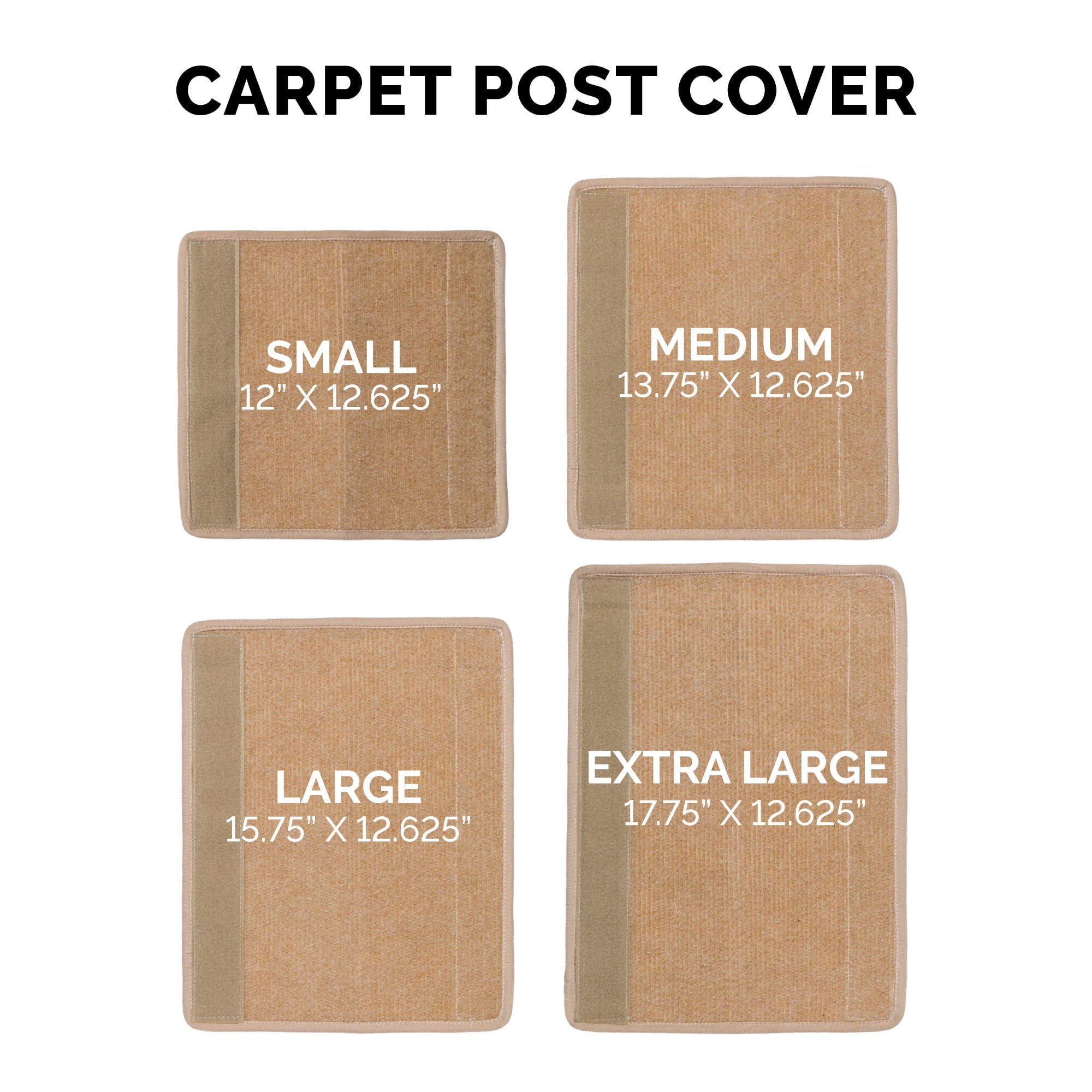 Tiger Tough Carpet Post Cover-Cream, 13.75